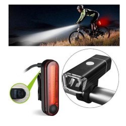 SET DI LUCI PER BICICLETTE - BICYCLE LIGHT SET USB Q-BK017